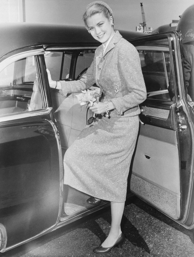 Grace Kelly Getting into Automobile