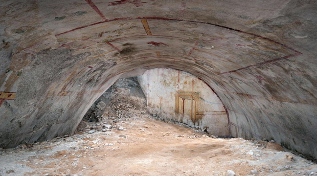 Sphinx Halll at Nero's Domus Aurea re-emerges