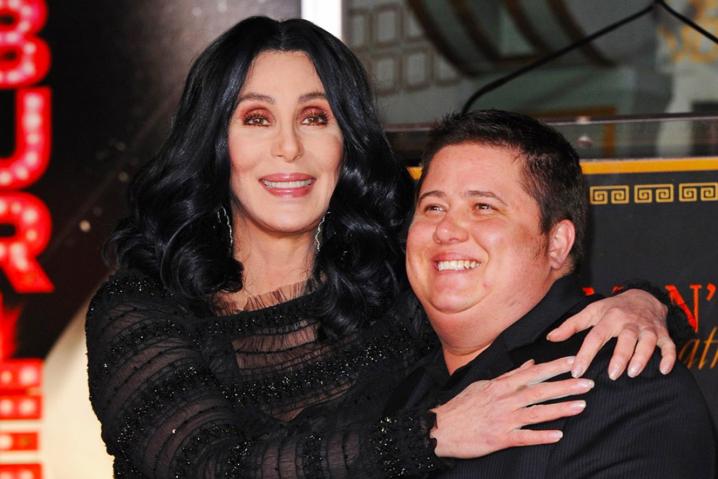 Cher i Chaz Bono, jej syn, który był córką Chastiti