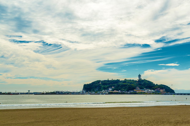 The Enoshima and Koshigoe coast.