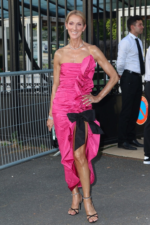 Celine Dion w rÛ?owej sukience