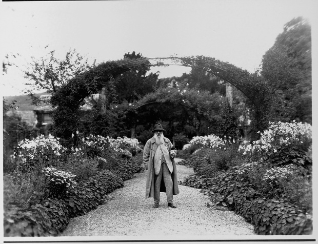 Claude Monet In His Garden At Giverny