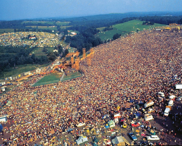 Aerial View Of Woodstock Festival