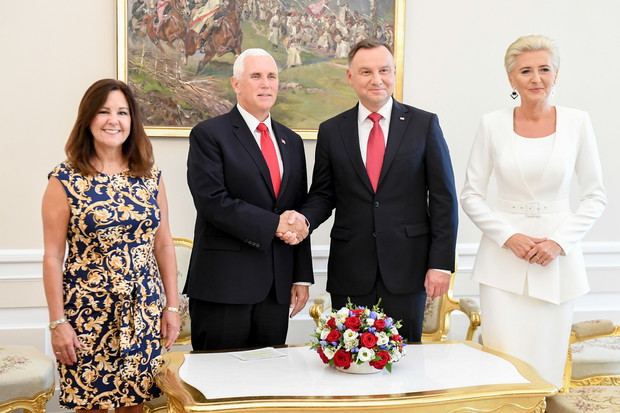 Wiceprezydent Stanów Zjednoczonych Michael Pence w Polsce