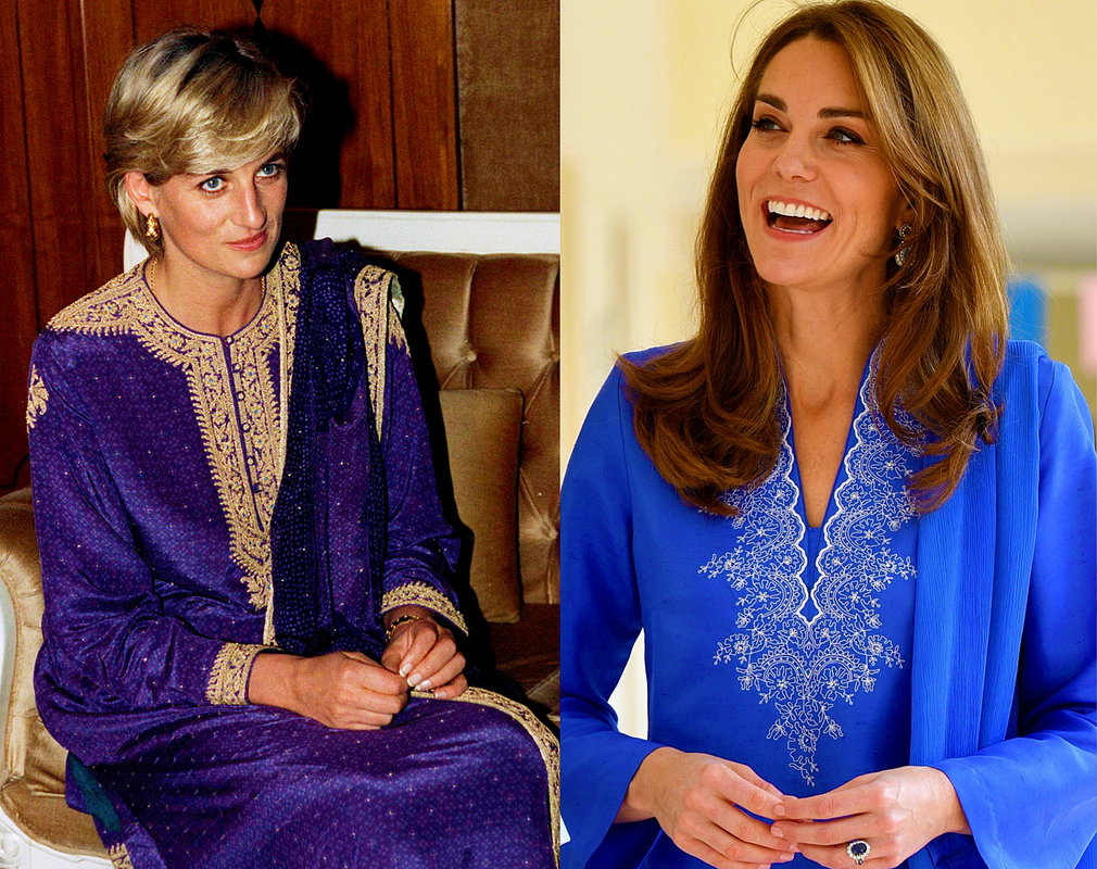 Księżna Kate i księżna Diana w Pakistanie