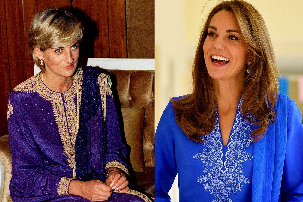 Księżna Kate i księżna Diana w Pakistanie