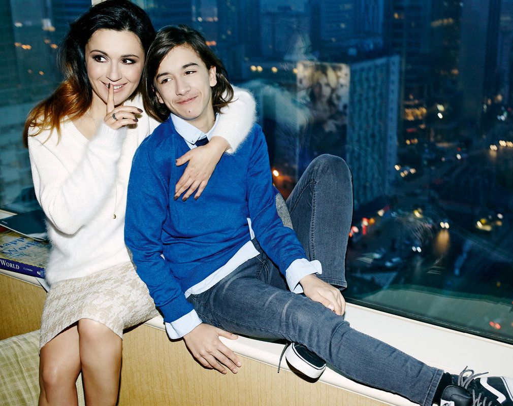 Beata Tadla z synem