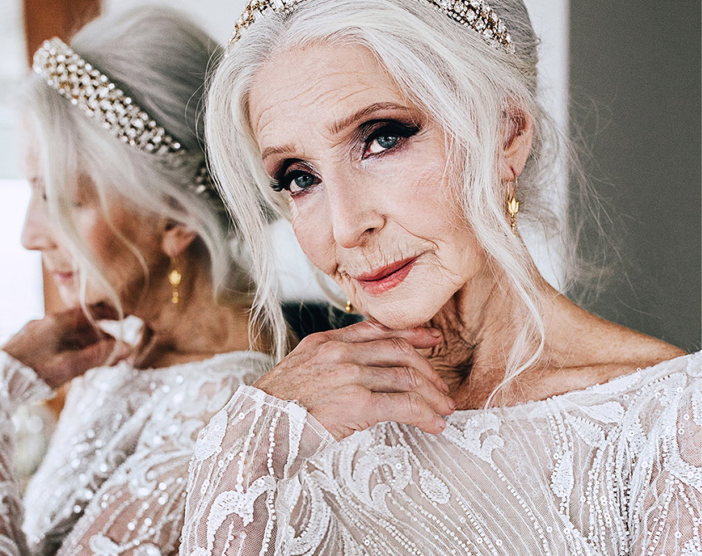 85-letni Helena Norowicz w kampanii sukien ślubnych  Laurelle na sezon 2019/2020