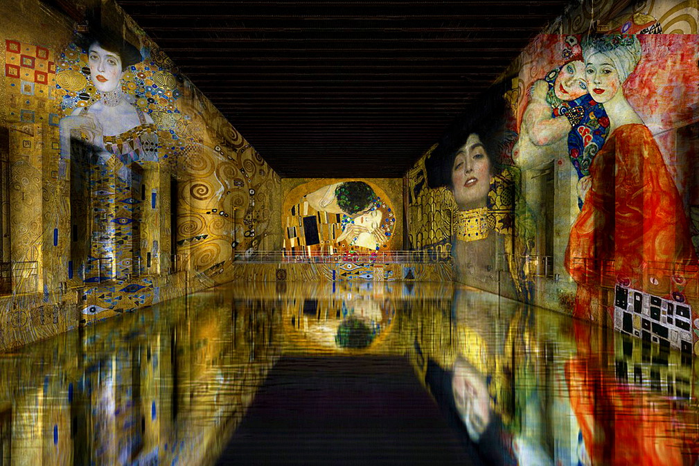 wystawa Gustava Klimta w nowym muzeum sztuki cyfrowej w Bordeaux