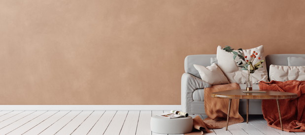 Cozy Scandinavian interior with sofa and minimal decor,3d render
