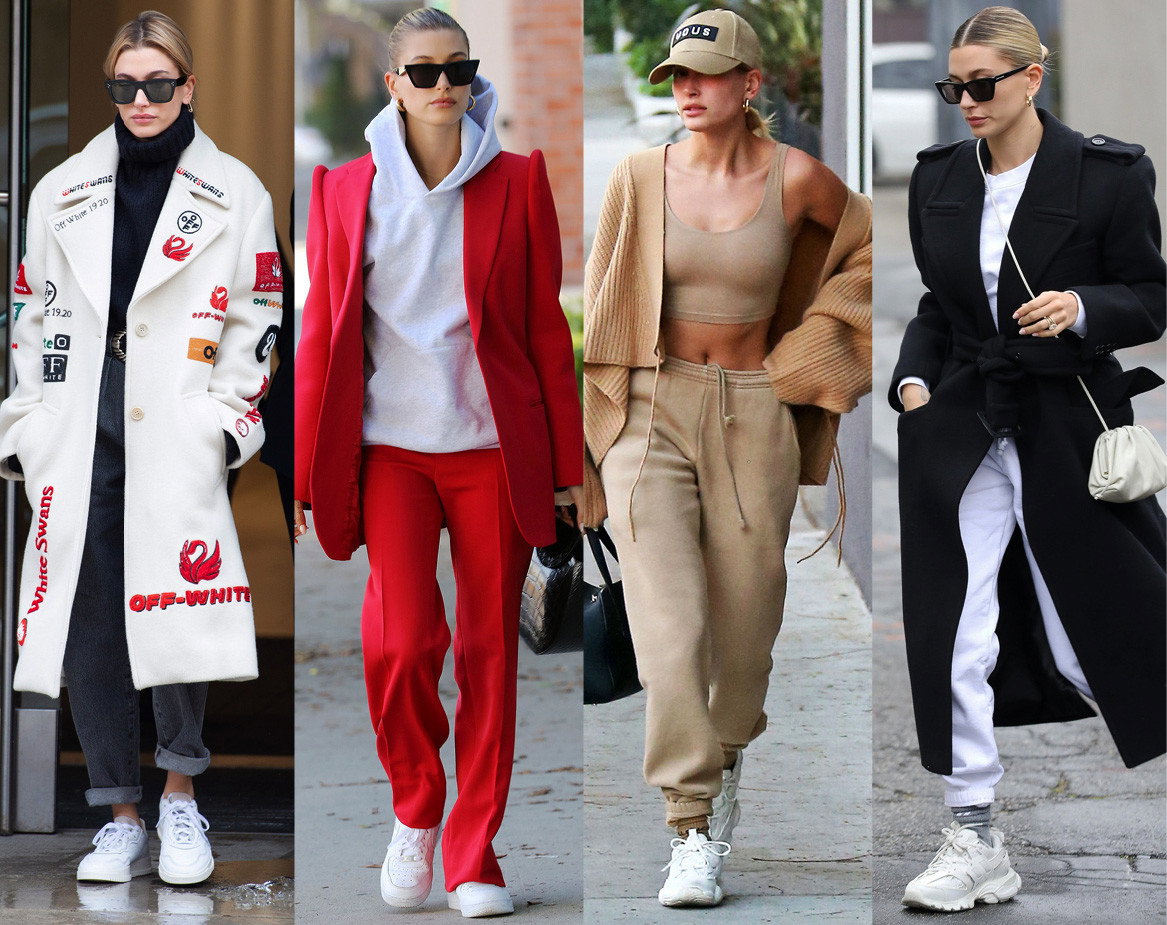 Hailey Bieber i jej sneakersy buty sportowe marki