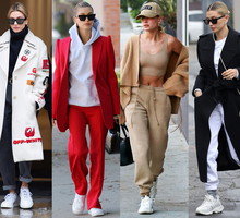 Hailey Bieber i jej sneakersy buty sportowe marki