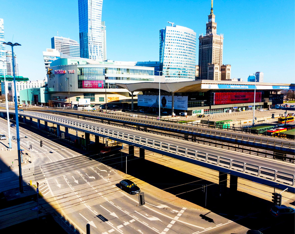opustoszała Warszawa, epidemia, koronawirus, marzec 2020