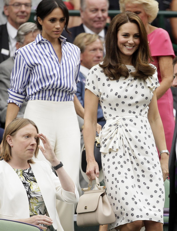 Ksi??ne Catherine i Meghan na Wimbledonie 2018