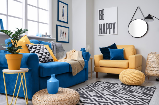 Stylish interior of living room