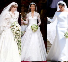 suknie ślubne księżnej Diany, księżnej Kate księżnej Meghan