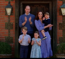 akcja #clapforcarers Kate i William z dziećmi, księżna kate dzieci, książę George, księżniczka Charlotte, książę Louis04-24 o 10