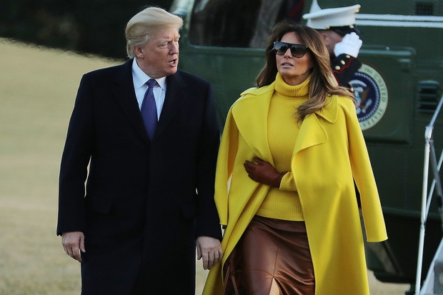 President And Mrs Trump Return To The White House
