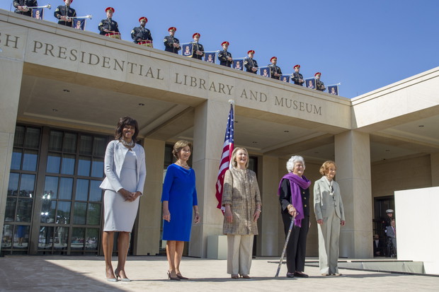 Five Presidents attend the Dedication of the George W Bush Presidential Library and Museum in Dallas