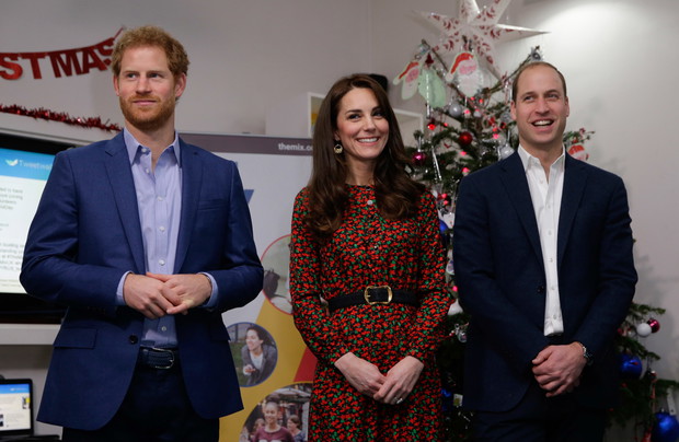 The Duke And Duchess Of Cambridge &amp; Prince Harry Attend The Mix Christmas Party