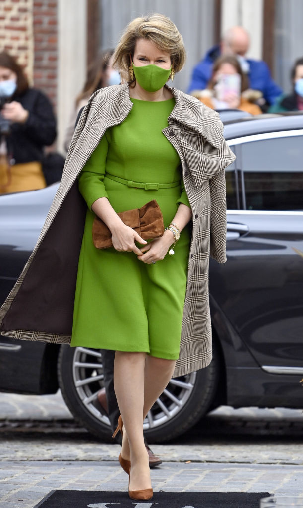 Queen Mathilde Of Belgium Visits The “Children Of The Renaissance” Exhibition At Hof Van Busleyden Museum In Mechelen
