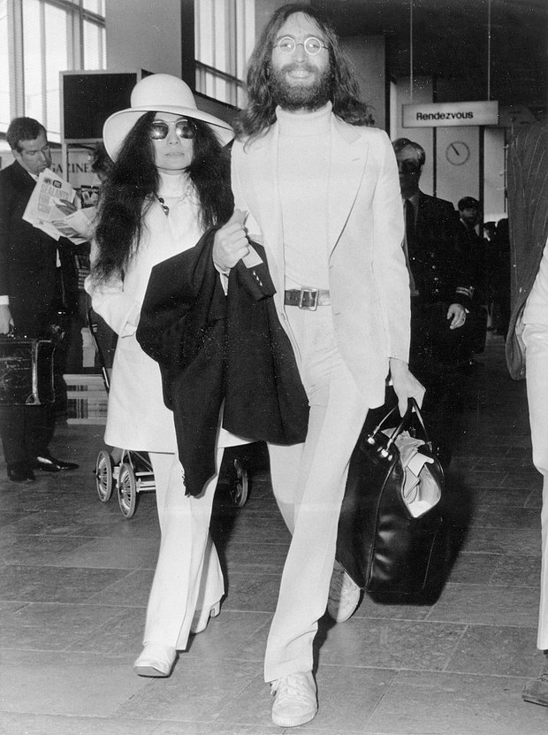 John Lennon with wife Yoko Ono