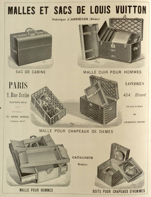 Advertisement for Louis Vuitton July 1898.