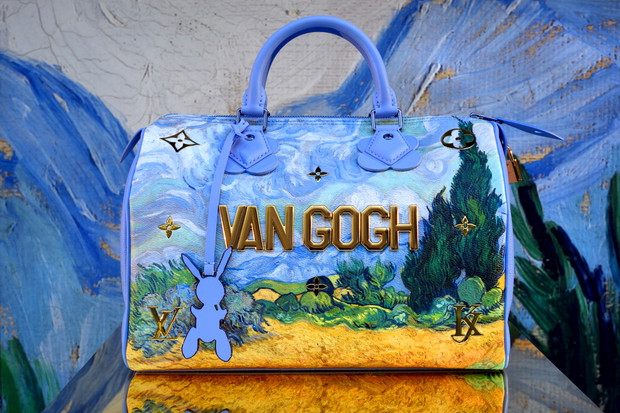 Vincent van Gogh Bag (  Louis Vuitton French Fashion House Paris France )  Florence Italy Italian ( shop window ) MASTERS LV X KOONS