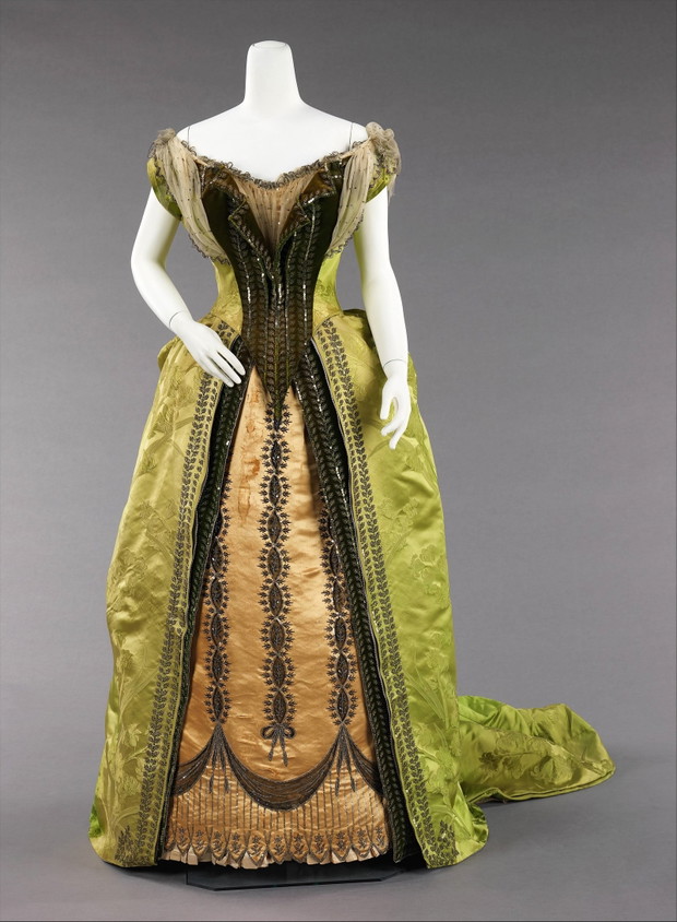 Evening ensemble, French, 1887. Creator: Charles Frederick Worth.