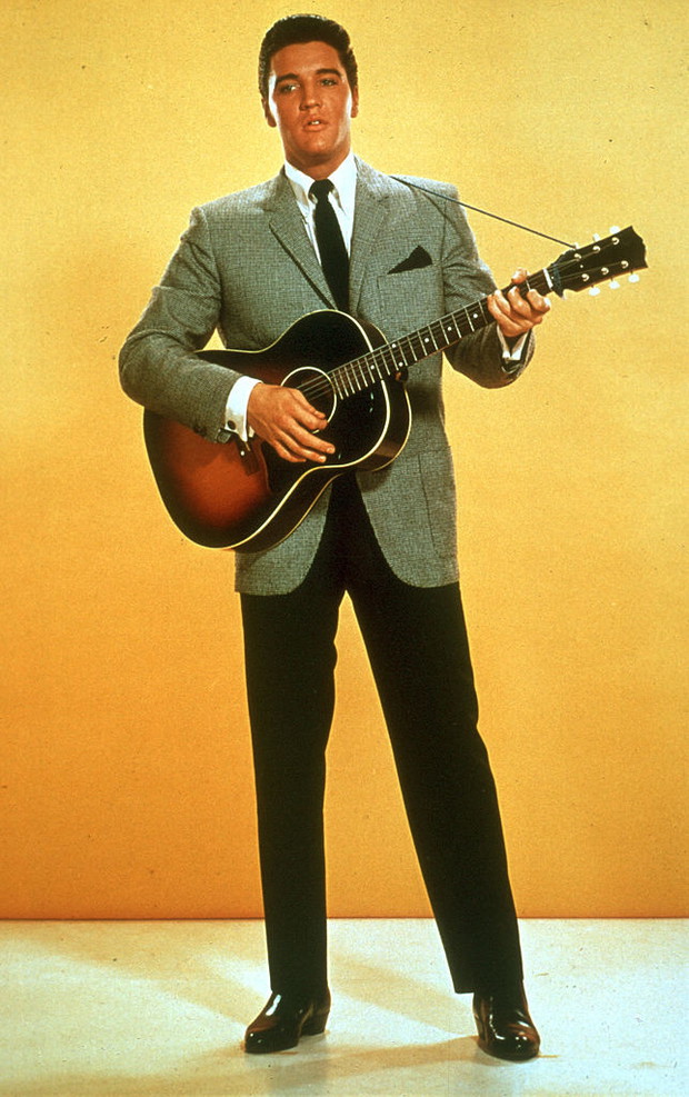 Elvis Presley portrait with guitar
