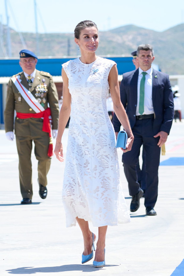 Queen Letizia Of Spain Attends The Act Of Delivery  Of The National Flag To The "Special Naval War Force"