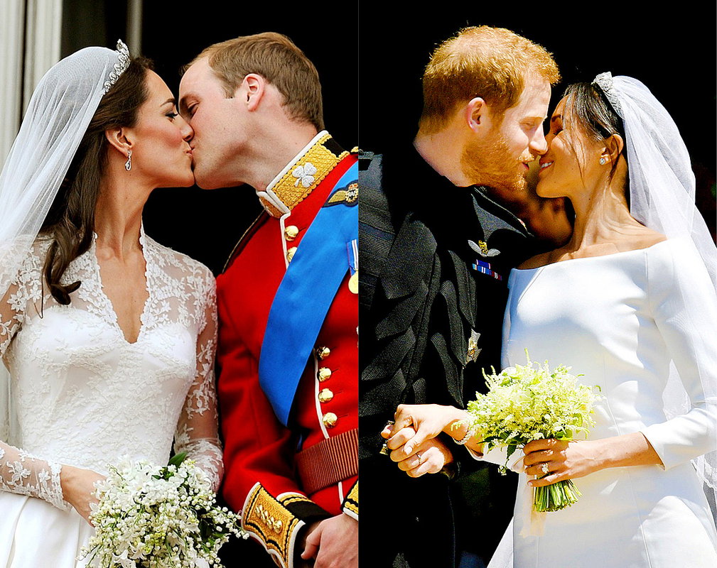 Porównanie ślubów, księżna Kate i książę William, książę Harry i Meghan Markle