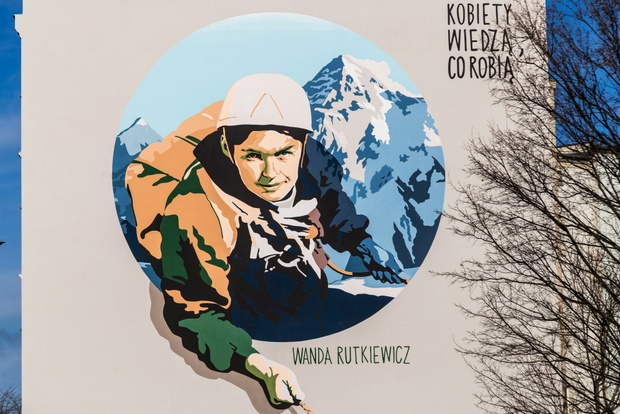 Mural Wandy Rutkiewicz we Wroc?awiu