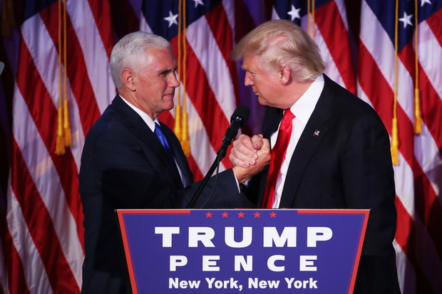 Republican Presidential Nominee Donald Trump Holds Election Night Event In New York City
