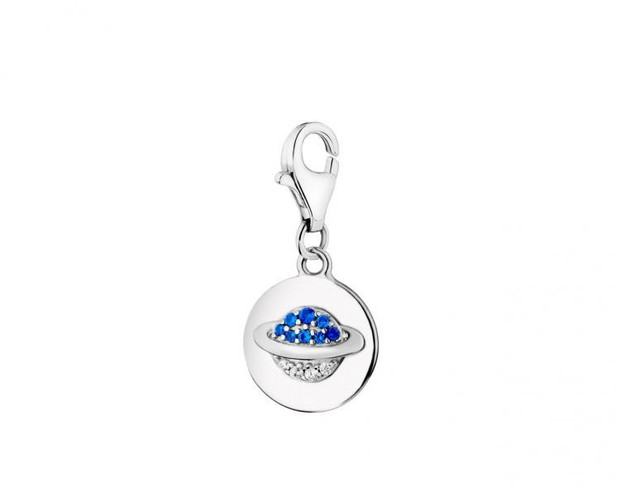 Zawieszka srebrna z cyrkoniami charms - planeta – 79 zł