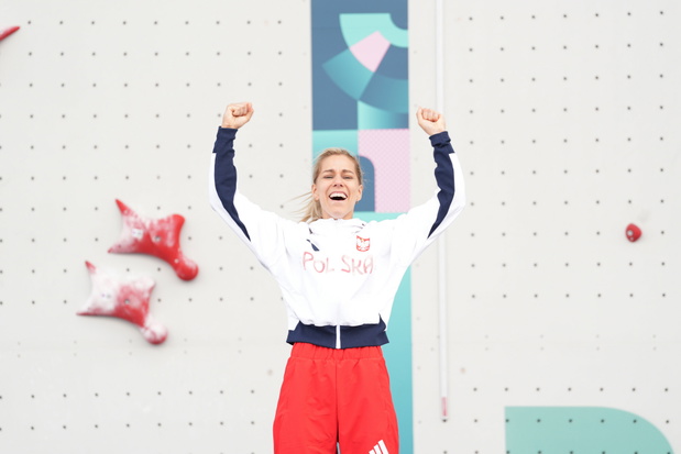 Aleksandra Mirosław, Francja, 07.08.2024. Igrzyska Olimpijskie Paris 2024. Wspinaczka sportowa - wejscie na czas