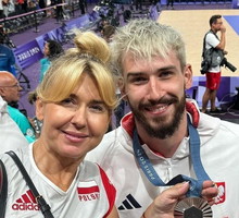 Tomasz Fornal z mamą, Dorota Fornal