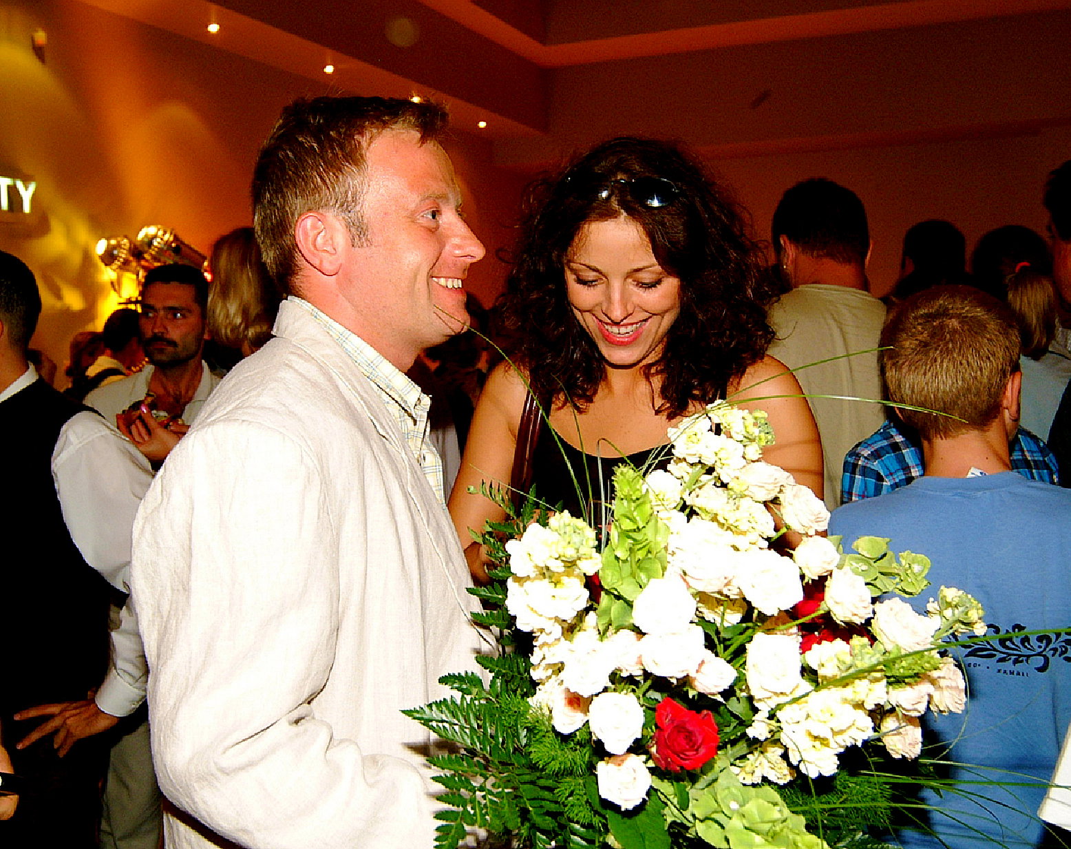Olaf Lubaszenko, Karolina Muszalak, premiera filmu "Asterix i Obelix: Misja Kleopatra, 2002