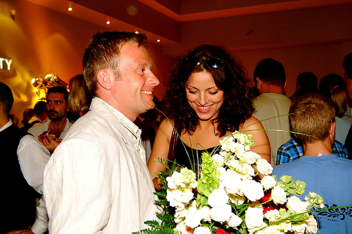 Olaf Lubaszenko, Karolina Muszalak, premiera filmu "Asterix i Obelix: Misja Kleopatra, 2002