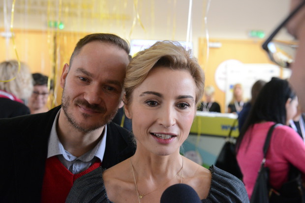 Joanna Brodzik na kongresie kobiet w Zielonej Górze