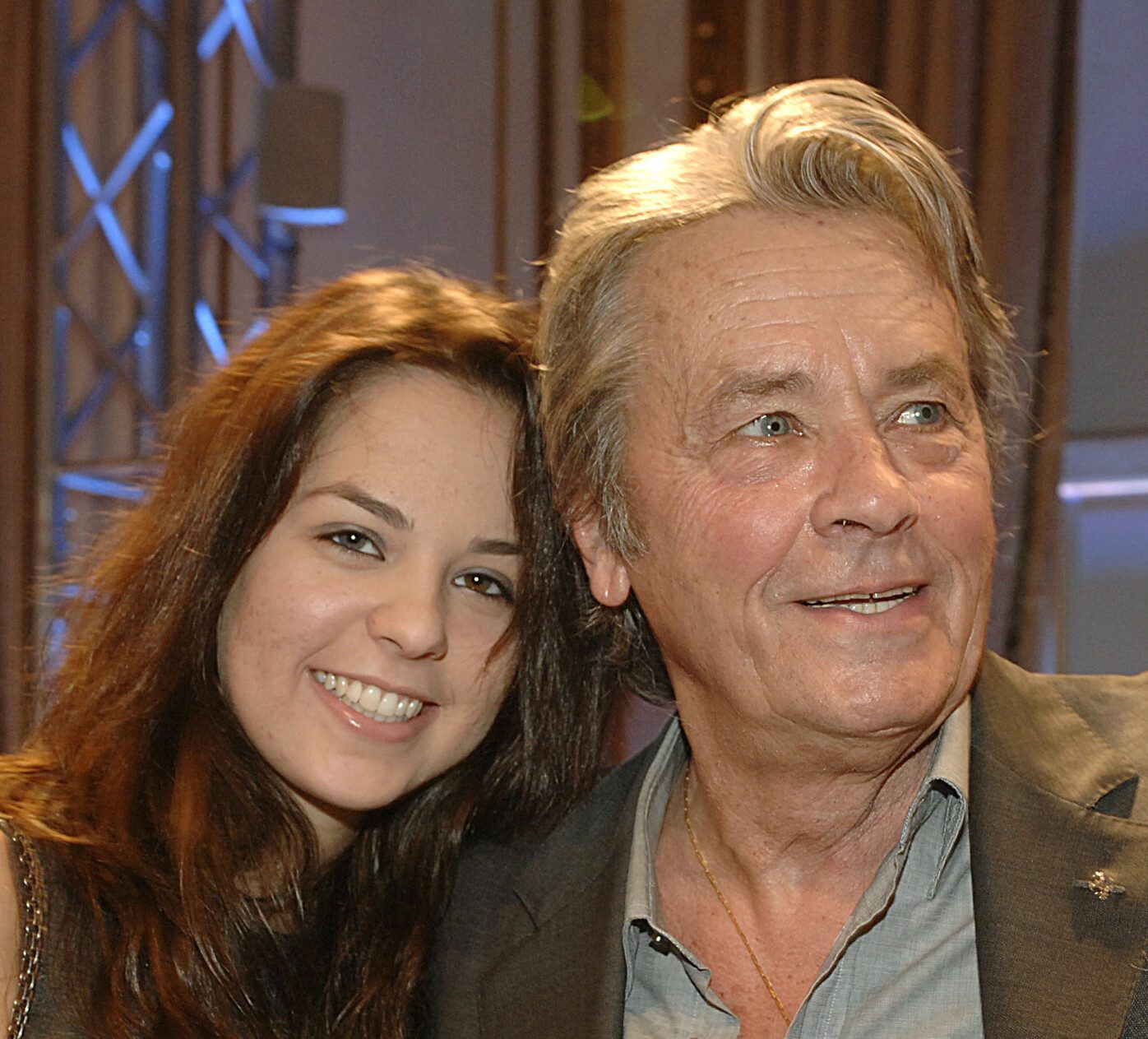 Alain Delon i jego córka Anouchka Delon,
