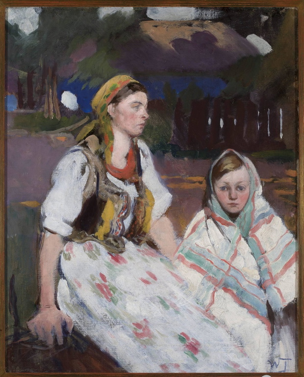 Two peasant girls by Wlodzimierz Tetmajer