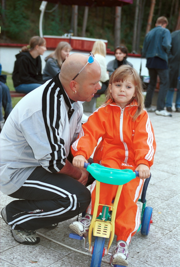 Klaudiusz Sevkovič z córką Vanessą,, 2001