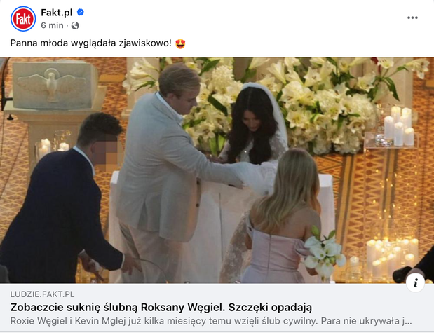 Roksana Węgiel, Kevin Mglej, ślub, screen Fakt