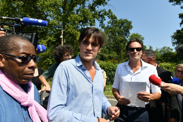 Pogrzeb Alaina Delona, synowie Alain-Fabien Delon i Anthony Delon, Francja, 24.08.2024 rok