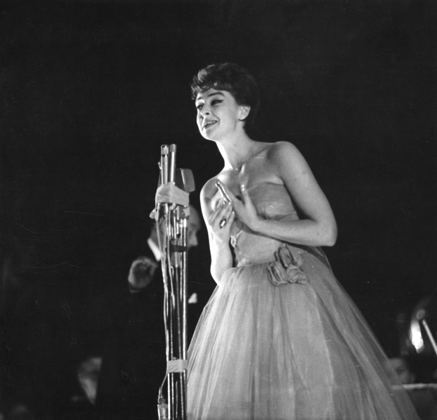 Rena Rolska, Sopot, 08.1961. I Miêdzynarodowy Festiwal Piosenki