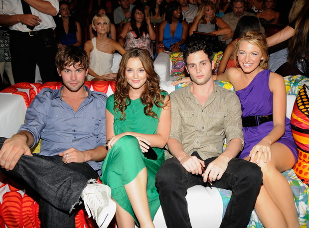 Chace Crawford, Leighton Meester, Penn Badgley, Blake Lively, 2008 rok