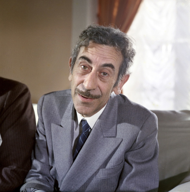 Aktor Jan Kobuszewski na planie zdjêciowym filmu