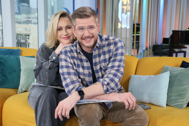 Warszawa, 04.11.2022. Na planie programu Dzien Dobry TVN. N/z Małgorzata Ohme Filip Chajzer