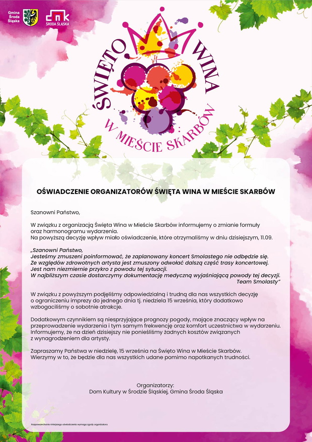 Oświadczenie teamu Smolastego, Środa Śląska